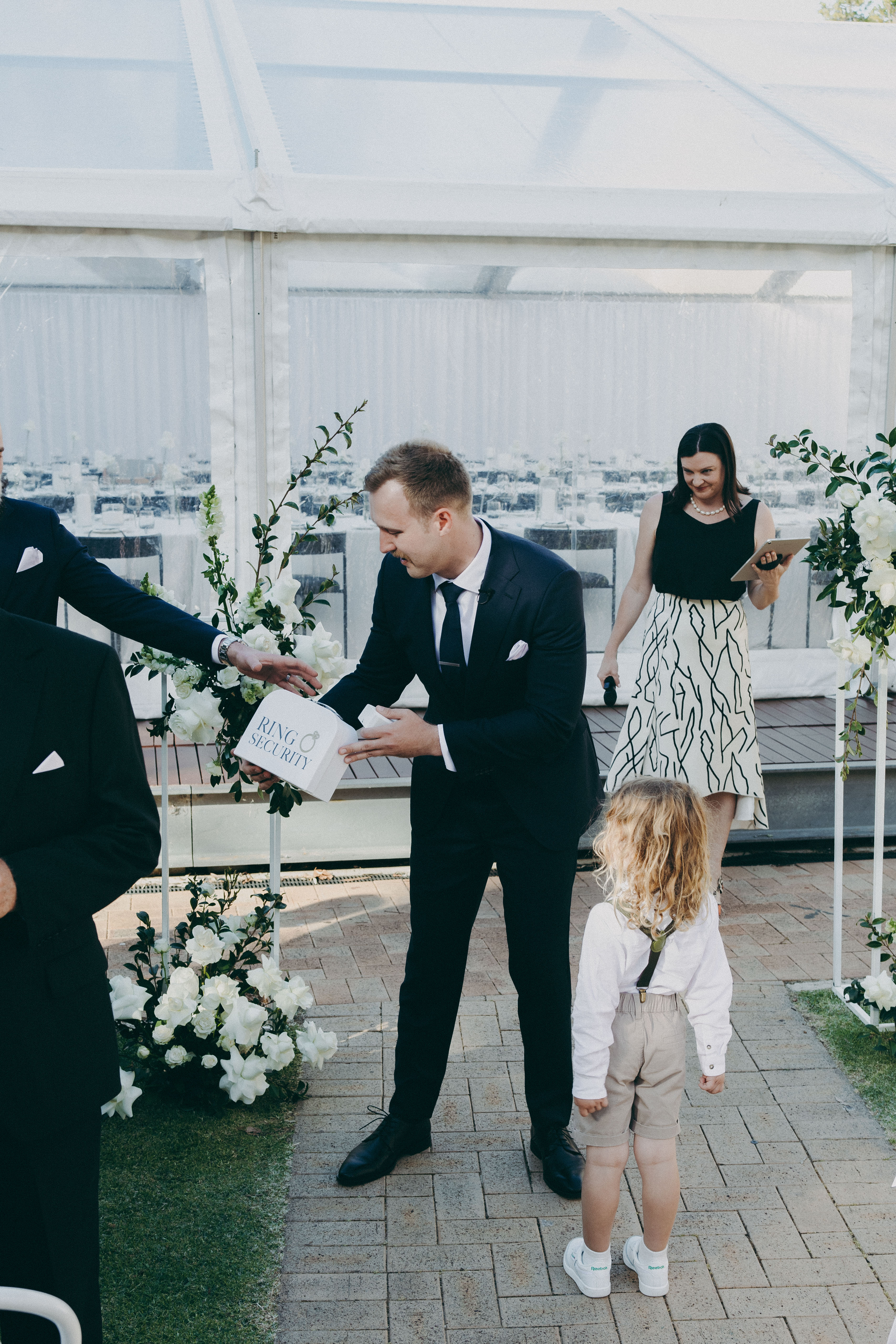 Flower girls arriving at the ceremony