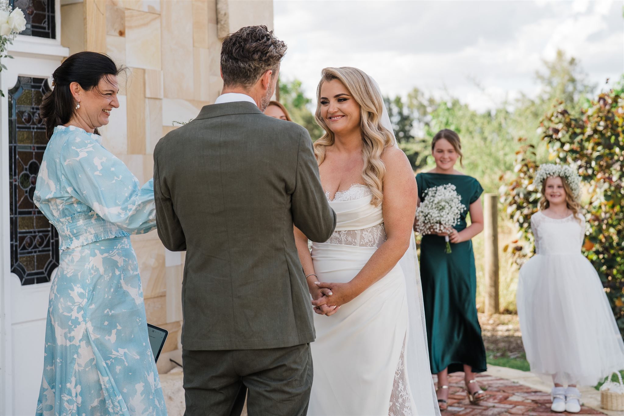 Outdoor chapel wedding ceremony